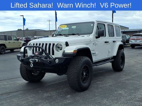 Used 2021 Jeep Wrangler Unlimited Sahara w/ LED Lighting Group AWD/4WD image 3