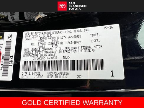 Certified 2026 Toyota Tundra SR5 w/ SX Package AWD/4WD image 39