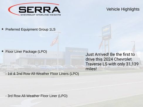 Used 2024 Chevrolet Traverse LS w/ LPO, Floor Liner Package FWD image 3