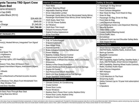 Used 2024 Toyota Tacoma TRD Sport RWD image 6