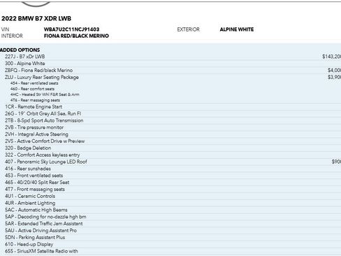 Used 2022 BMW ALPINA B7 xDrive w/ Luxury Rear Seating Package image 7