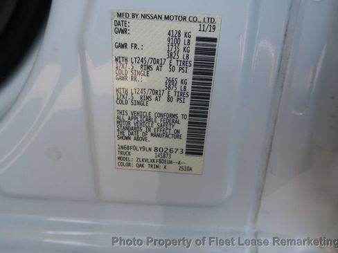 Used 2020 Nissan NV 2500 SV w/ Back Door Glass Package RWD image 13