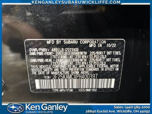 Certified 2023 Subaru Forester Wilderness AWD/4WD image 28