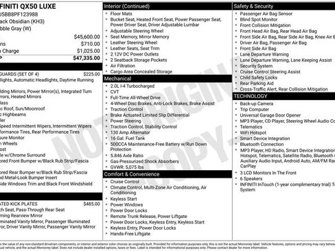 Certified 2023 INFINITI QX50 Luxe AWD/4WD image 40