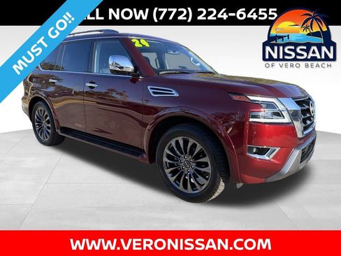 Certified 2024 Nissan Armada Platinum w/ Captain's Chairs Package image 1