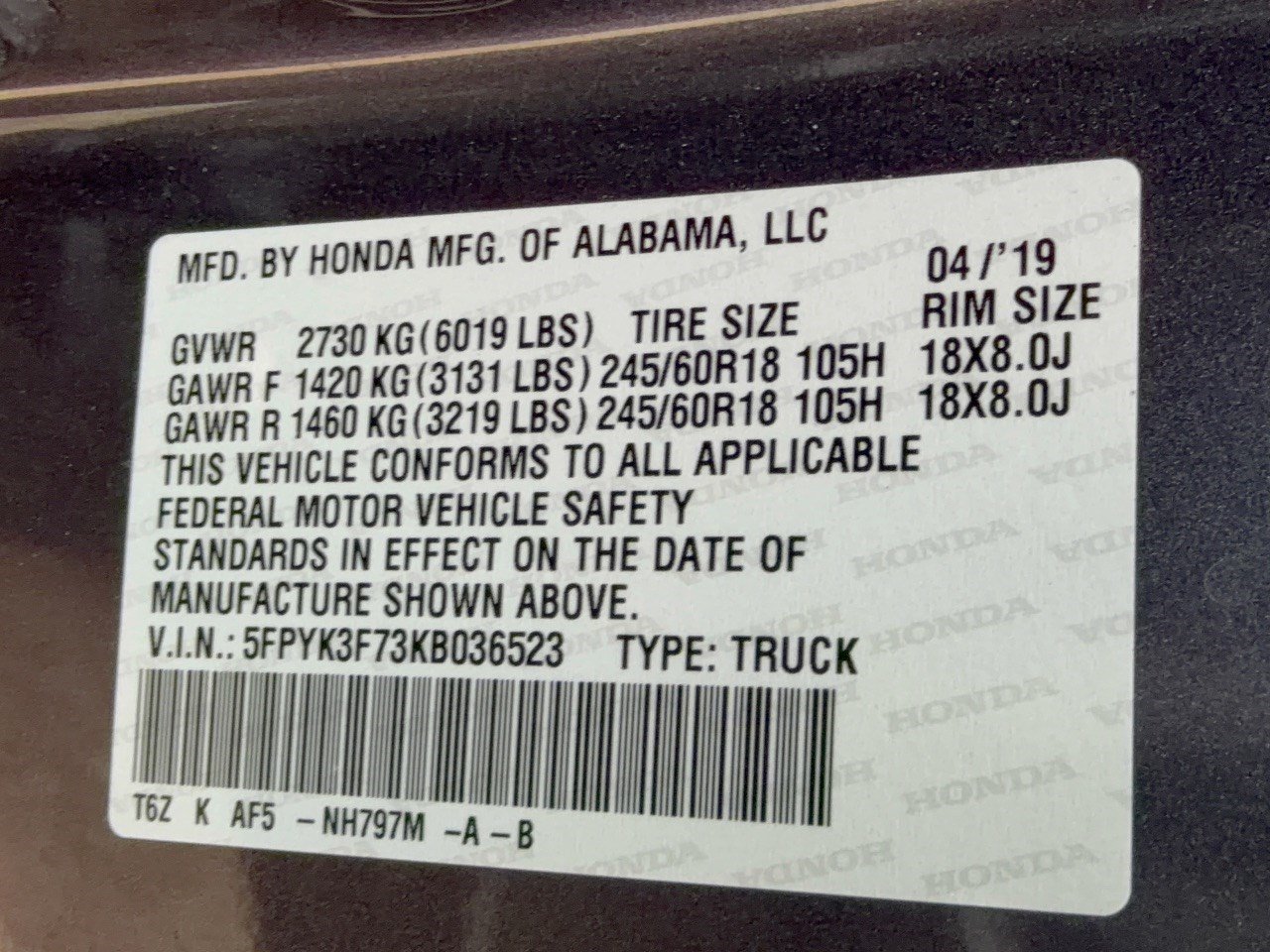 Used 2019 Honda Ridgeline RTL-E image 30