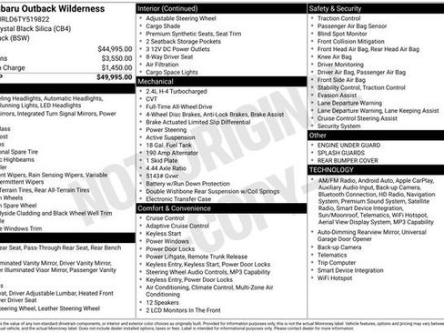 Certified 2026 Subaru Outback Wilderness AWD/4WD image 38