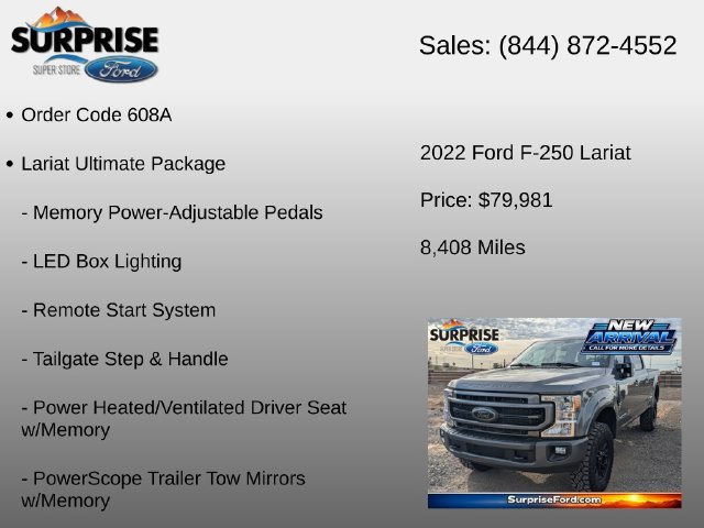 Used 2022 Ford F250 Lariat w/ Tremor Off-Road Package AWD/4WD image 12