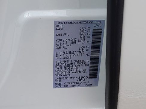 New 2026 Nissan Frontier SV w/ SV Convenience Package image 12