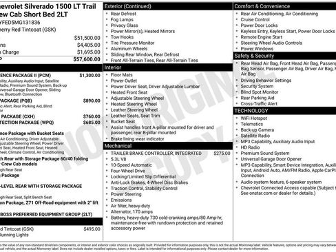 Used 2021 Chevrolet Silverado 1500 LT Trail Boss w/ Convenience Package II AWD/4WD image 6