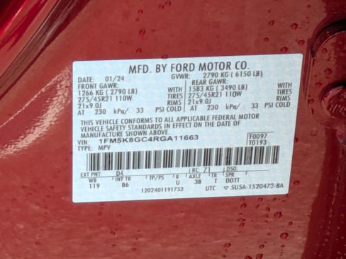 Used 2024 Ford Explorer ST w/ Equipment Group 401A image 32
