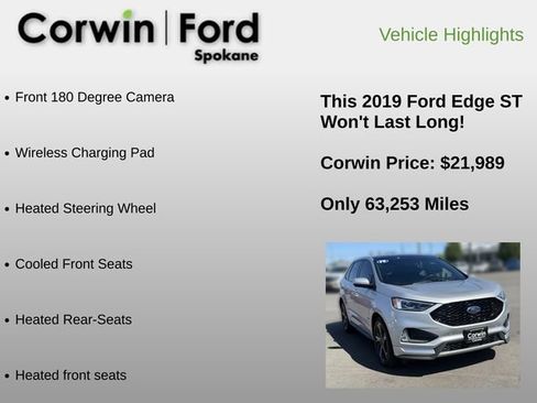 Used 2019 Ford Edge ST w/ Equipment Group 401A AWD/4WD image 12