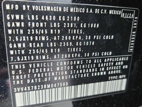 New 2024 Volkswagen Taos SEL image 19