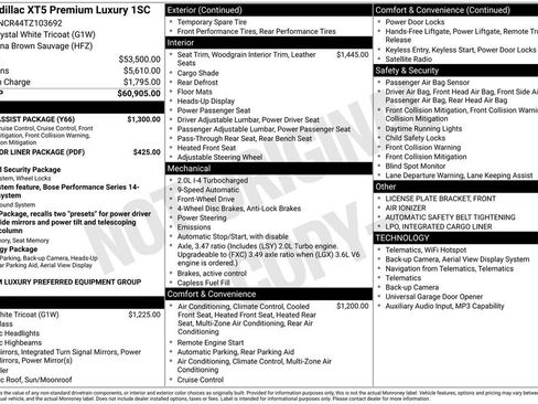 New 2026 Cadillac XT5 Premium Luxury w/ Driver Assist Package FWD image 42