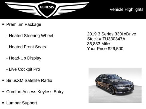 Used 2019 BMW 330i xDrive Sedan w/ Premium Package AWD/4WD image 10