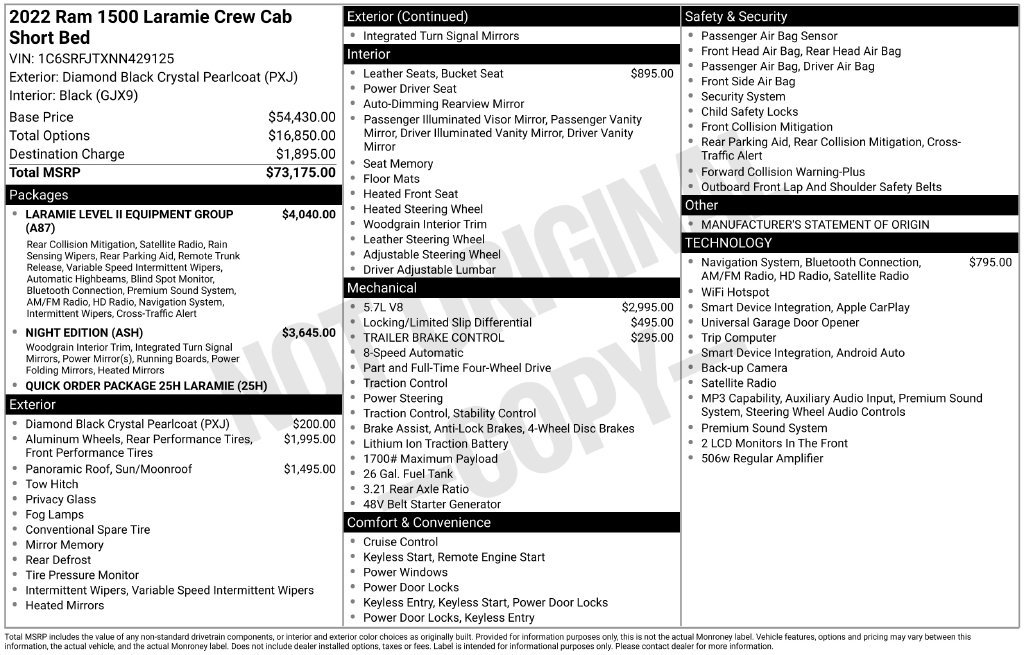 Certified 2022 RAM 1500 Laramie AWD/4WD image 42