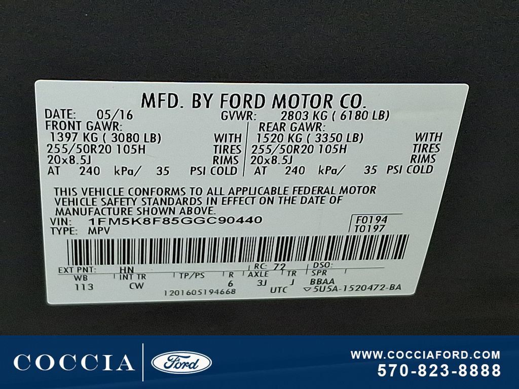 Used 2016 Ford Explorer Limited AWD/4WD image 27