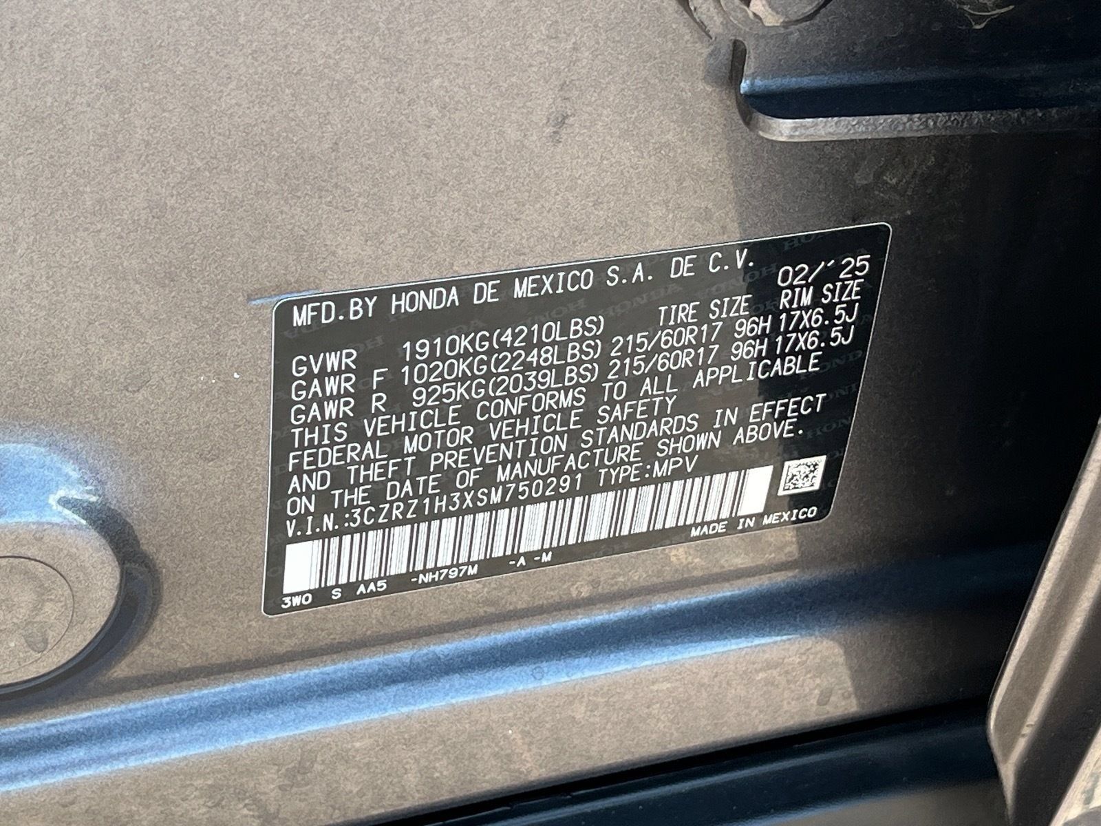 Used 2025 Honda HR-V LX image 30