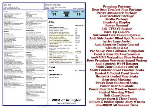 Used 2015 Audi A8 L 3.0T w/ Premium Package image 2