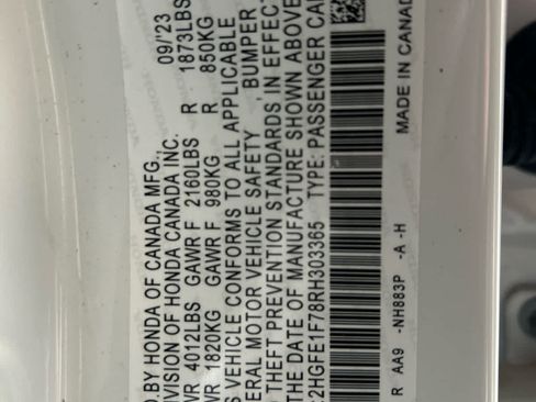 Used 2024 Honda Civic EX image 19