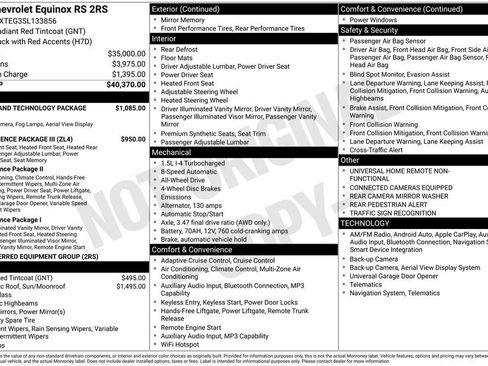 Used 2025 Chevrolet Equinox RS w/ Safety and Technology Package AWD/4WD image 34