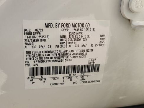 Used 2021 Ford Explorer XLT w/ Equipment Group 202A RWD image 34