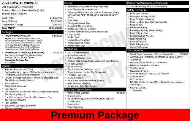 Used 2024 BMW X3 xDrive30i w/ Premium Package AWD/4WD image 15