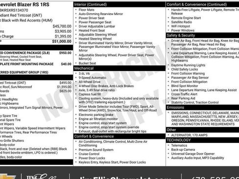 New 2024 Chevrolet Blazer RS w/ Enhanced Convenience Package image 4