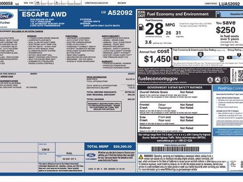 Used 2020 Ford Escape SE AWD/4WD image 6