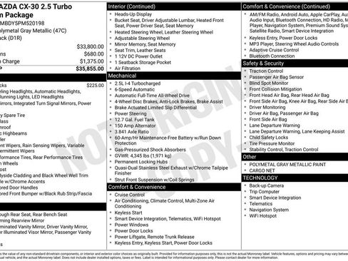 Certified 2023 MAZDA CX-30 2.5 Turbo w/ Premium Package image 10