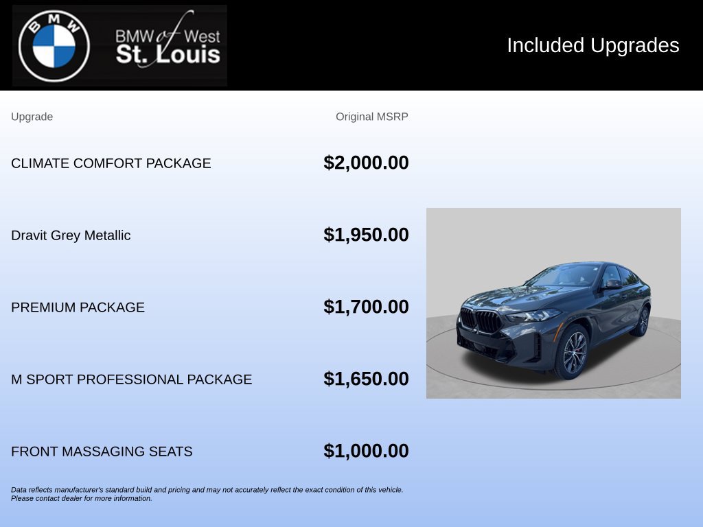 New 2027 BMW X6 xDrive40i w/ Climate Comfort Package AWD/4WD image 17