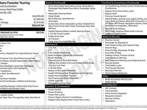 Used 2020 Subaru Forester Touring w/ Popular Package #2 image 41