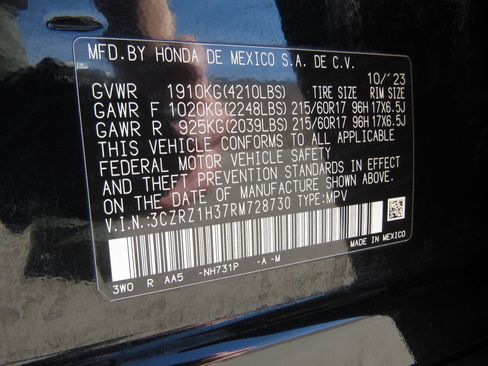 Certified 2024 Honda HR-V LX image 27