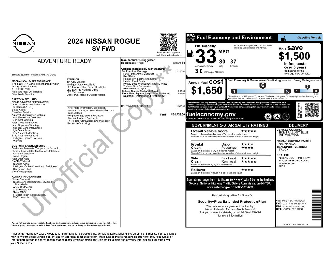 Certified 2024 Nissan Rogue SV w/ SV Premium Package FWD image 33