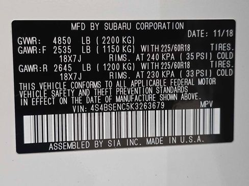 Used 2019 Subaru Outback 3.6R Limited w/ Popular Package #2 AWD/4WD image 31