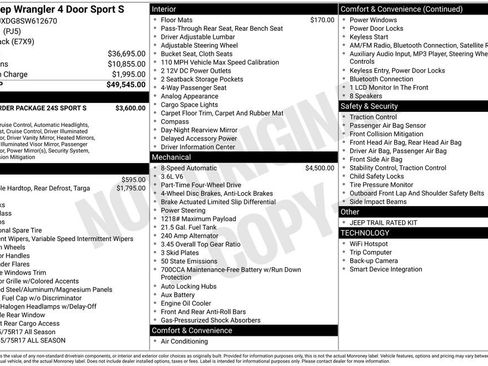 Used 2025 Jeep Wrangler Sport S image 38