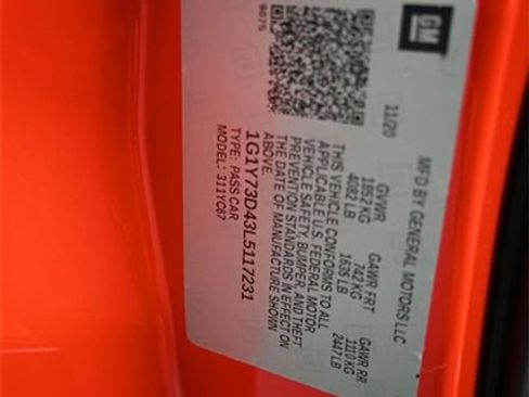 Used 2020 Chevrolet Corvette Stingray Preferred Conv w/ 2LT Preferred Equipment Group image 16