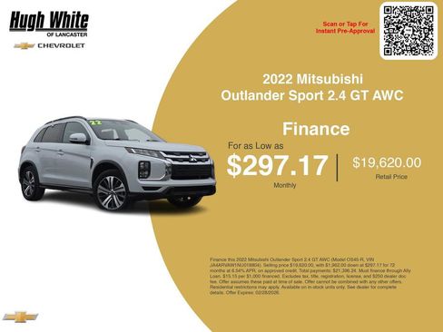 Used 2022 Mitsubishi Outlander Sport GT AWD/4WD image 3