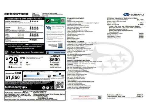 Used 2024 Subaru Crosstrek 2.0i Premium AWD/4WD image 7