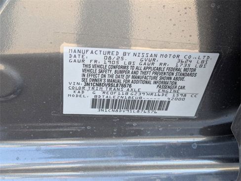 New 2025 Nissan Versa S w/ Trunk Package image 37