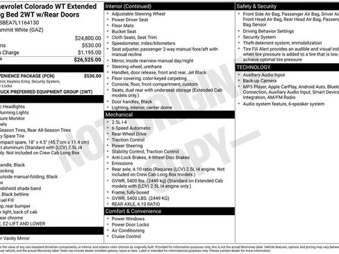 Used 2020 Chevrolet Colorado W/T w/ WT Convenience Package RWD image 7