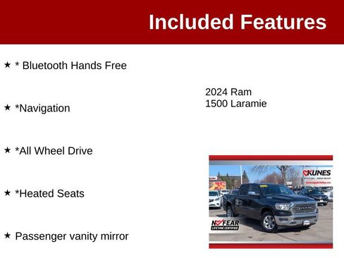 Used 2024 RAM 1500 Laramie AWD/4WD image 3
