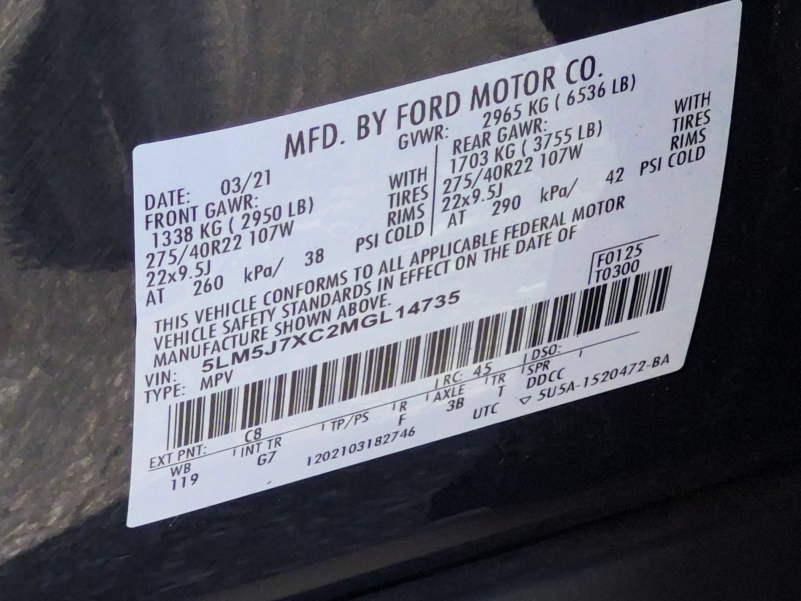 Used 2021 Lincoln Aviator Reserve w/ Equipment Group 201A AWD/4WD image 26