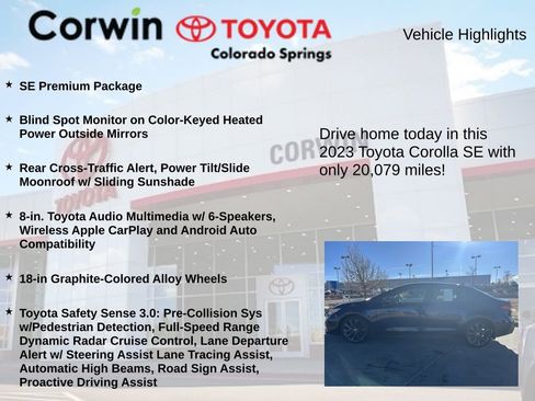 Used 2023 Toyota Corolla SE w/ SE Premium Package image 6