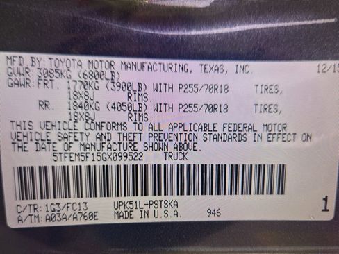 Used 2016 Toyota Tundra SR5 w/ SR5 Upgrade Package image 12