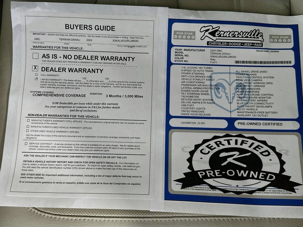 Used 2024 GMC Terrain Denali w/ Denali Premium Package AWD/4WD image 36