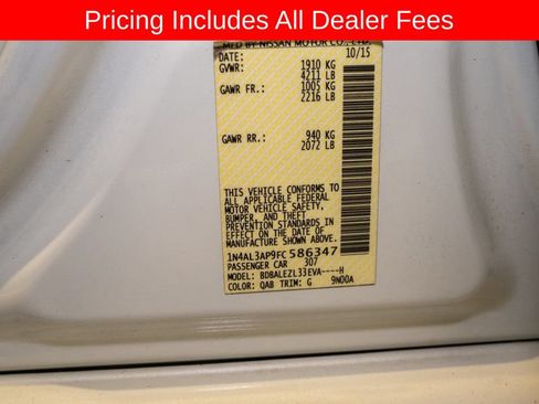 Used 2015 Nissan Altima 2.5 S w/ Power Driver Seat Package FWD image 18