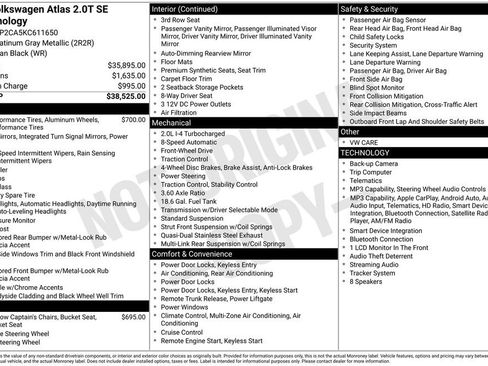 Used 2019 Volkswagen Atlas SE FWD image 2