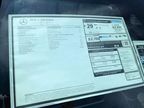 New 2026 Mercedes-Benz C 300 Sedan image 18