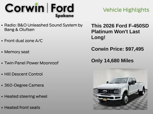 Certified 2026 Ford F450 Platinum w/ FX4 Off-Road Package AWD/4WD image 13